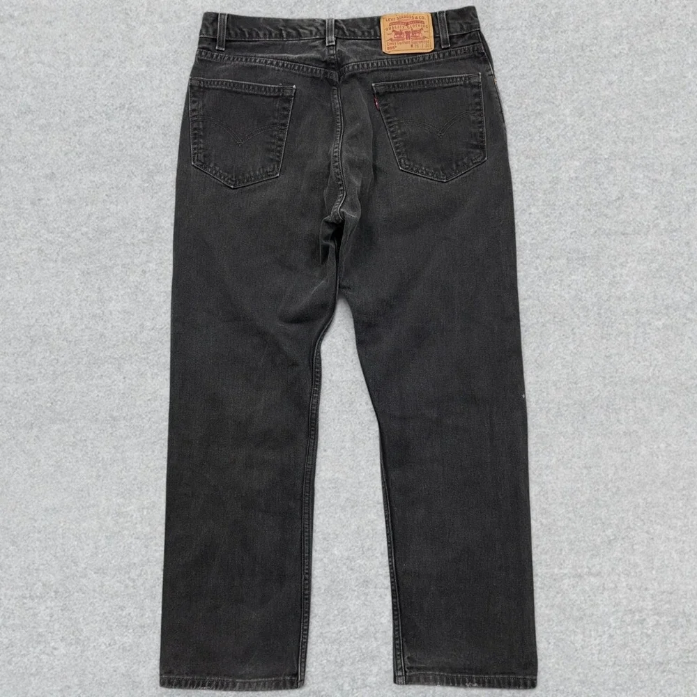 Vintage Levi's 505 Jeans Men's 35x29 Black Fade Regular Fit Straight Grunge 2002